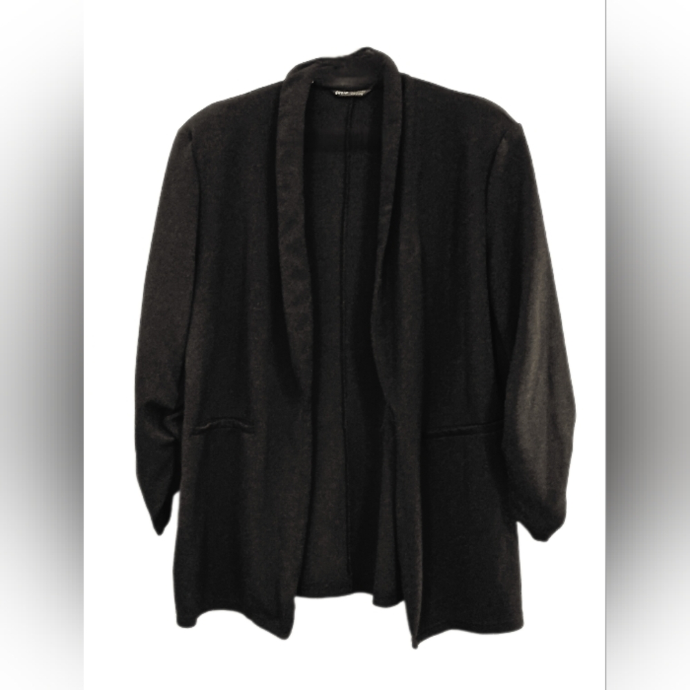 Women's Black Open Front Blazer